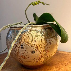 Willam C. Alexander Terra Sigillata Studio Pottery Bowl With Images of Children